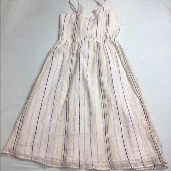 MICHAEL STARS BEACH STRIPE MIDI DRESS SIZE LARGE - Picture 3 of 10